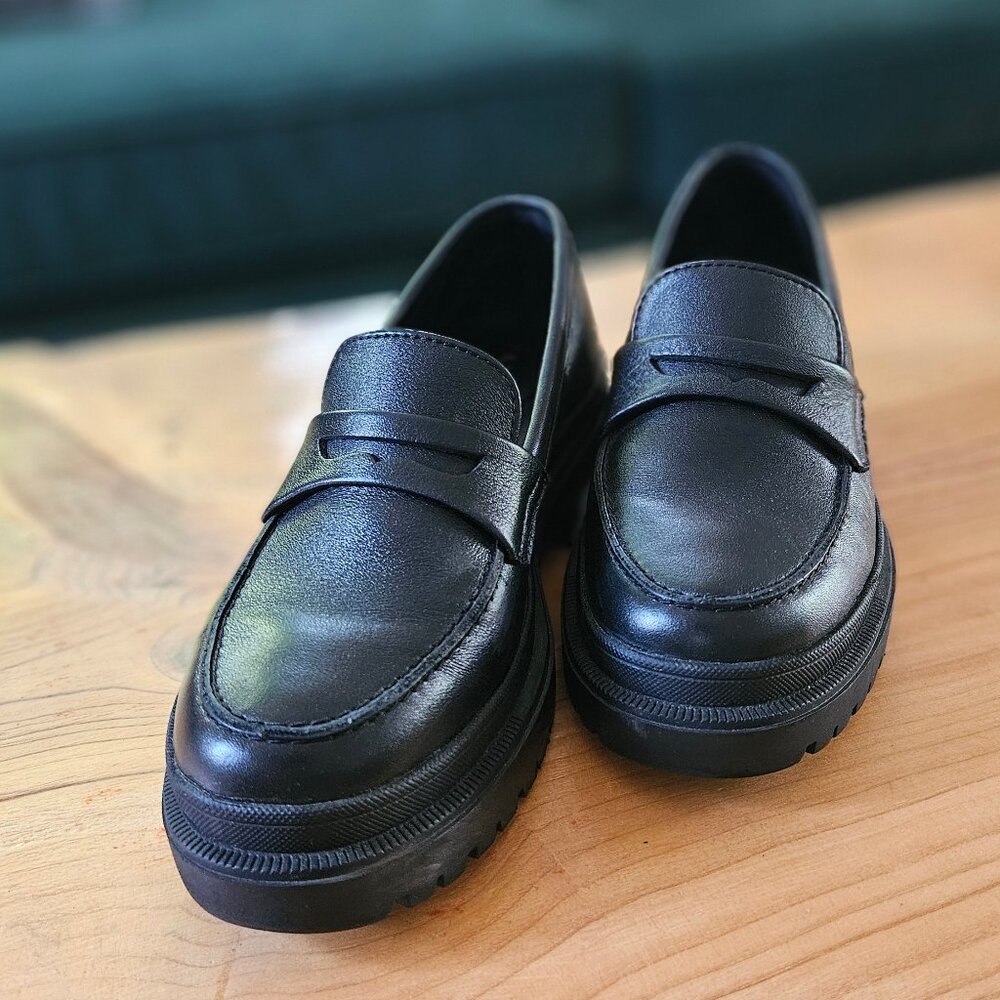 Zoe Chunky Loafers; Black, Size 9 - Patina by Portland Leather Goods (EUC)